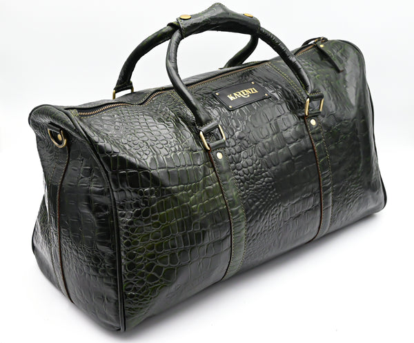 KARENZI VOYAGER LEATHER DUFFEL BAG