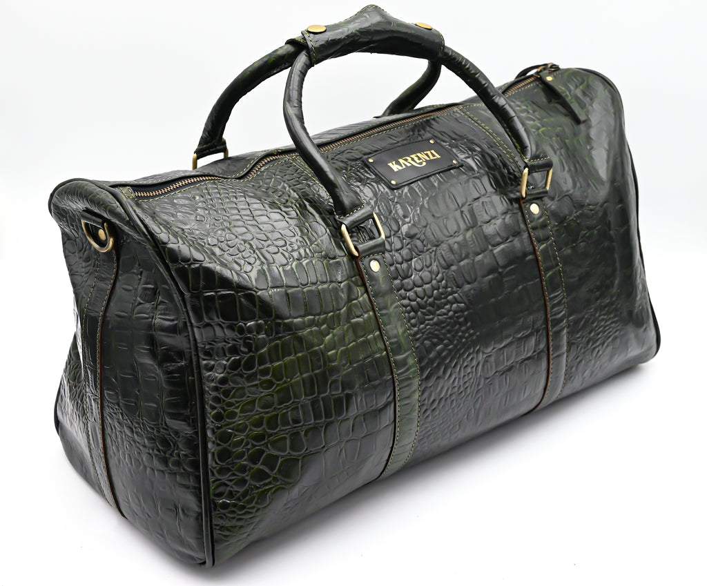 KARENZI VOYAGER LEATHER DUFFEL BAG