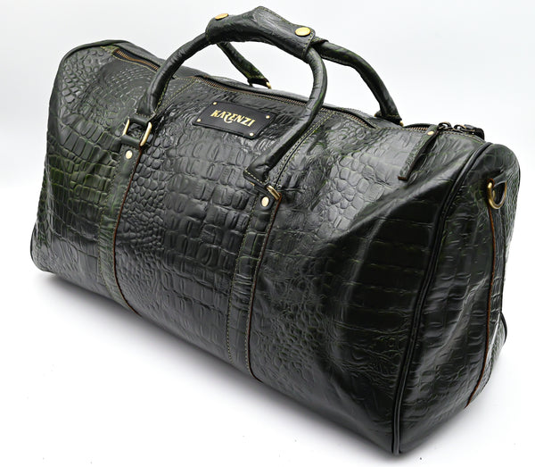 KARENZI VOYAGER LEATHER DUFFEL BAG
