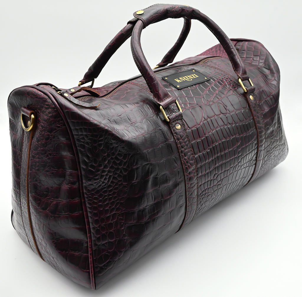 KARENZI VOYAGER LEATHER DUFFEL BAG