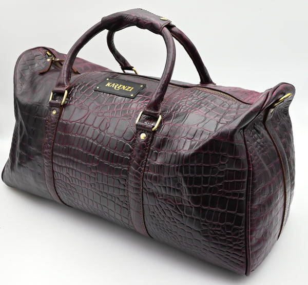 KARENZI VOYAGER LEATHER DUFFEL BAG