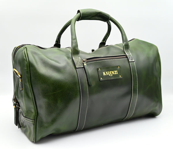 KARENZI VOYAGER LEATHER DUFFEL BAG