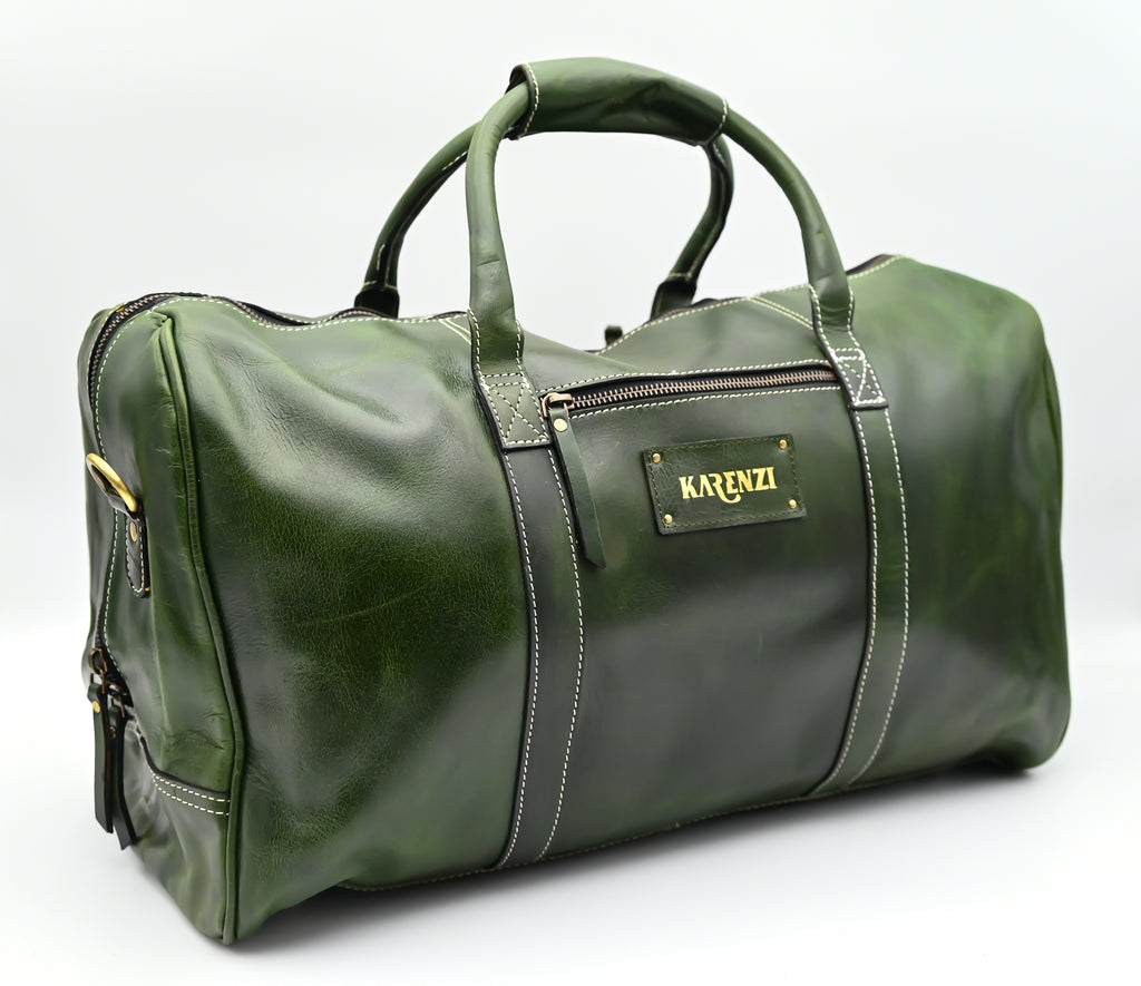 KARENZI VOYAGER LEATHER DUFFEL BAG