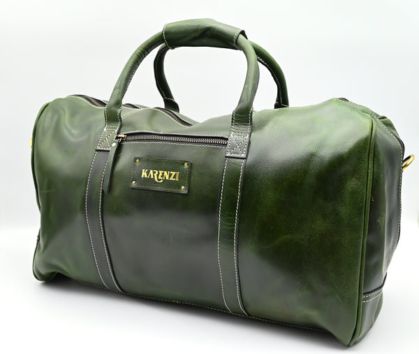 KARENZI VOYAGER LEATHER DUFFEL BAG